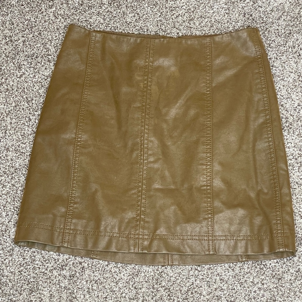 Free people faux suede skirt
